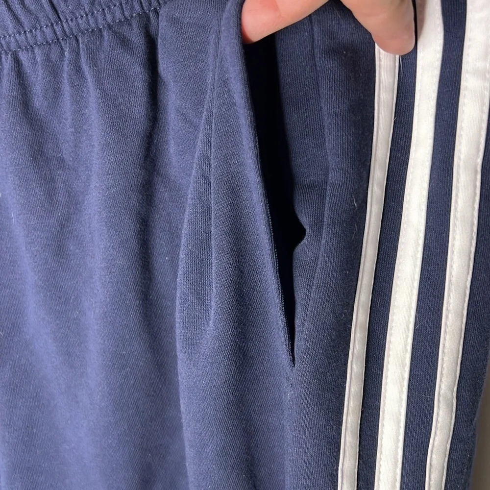 Adidas Navy and White 2XL Joggers